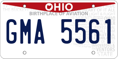 OH license plate GMA5561