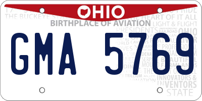 OH license plate GMA5769