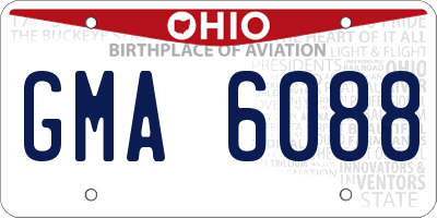 OH license plate GMA6088