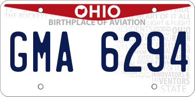 OH license plate GMA6294