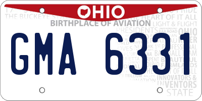 OH license plate GMA6331
