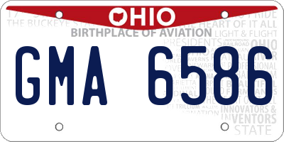 OH license plate GMA6586
