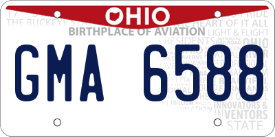 OH license plate GMA6588