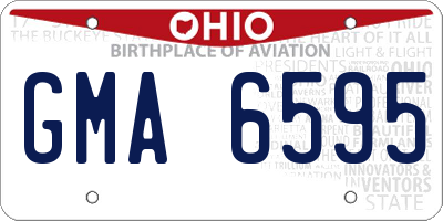 OH license plate GMA6595