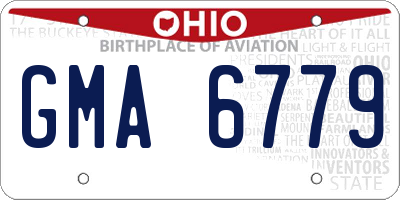 OH license plate GMA6779