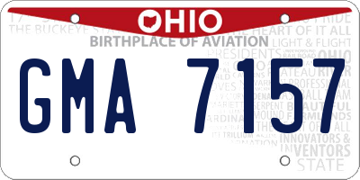 OH license plate GMA7157