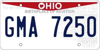OH license plate GMA7250
