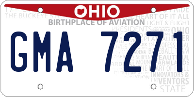 OH license plate GMA7271