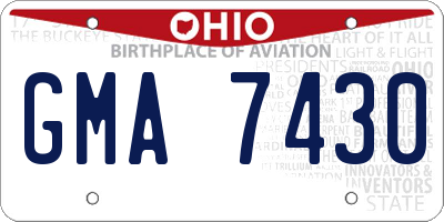OH license plate GMA7430