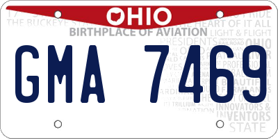 OH license plate GMA7469