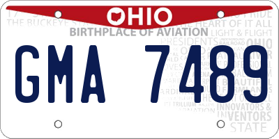 OH license plate GMA7489
