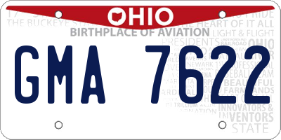 OH license plate GMA7622