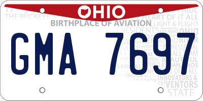 OH license plate GMA7697