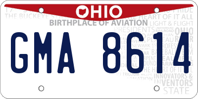 OH license plate GMA8614