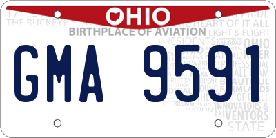 OH license plate GMA9591
