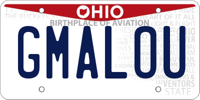 OH license plate GMALOU