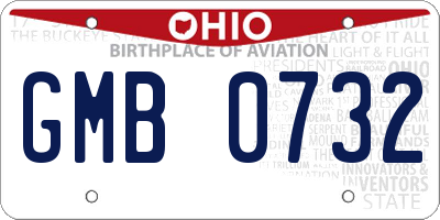 OH license plate GMB0732