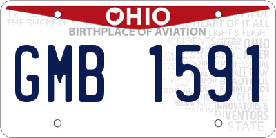 OH license plate GMB1591