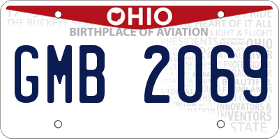 OH license plate GMB2069