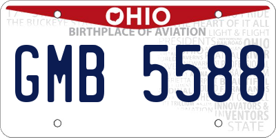 OH license plate GMB5588
