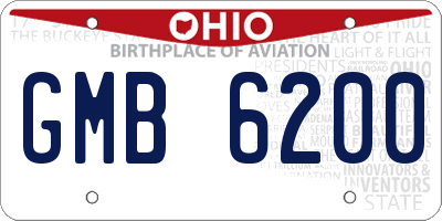 OH license plate GMB6200