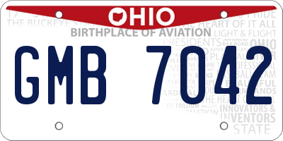 OH license plate GMB7042