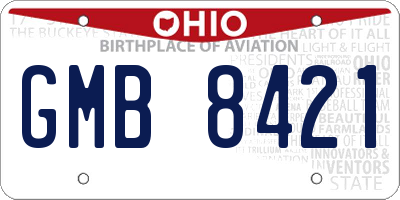 OH license plate GMB8421