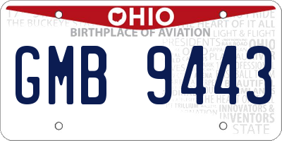 OH license plate GMB9443