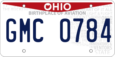 OH license plate GMC0784