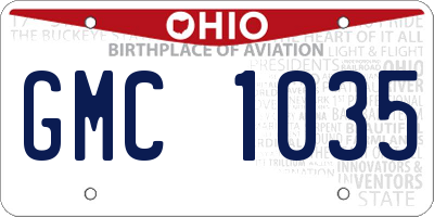 OH license plate GMC1035