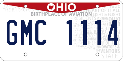 OH license plate GMC1114