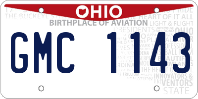OH license plate GMC1143
