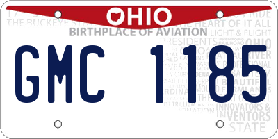 OH license plate GMC1185