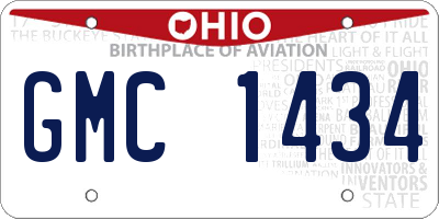 OH license plate GMC1434