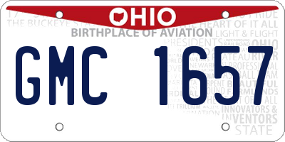 OH license plate GMC1657