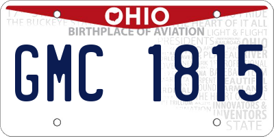 OH license plate GMC1815