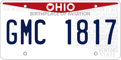 OH license plate GMC1817