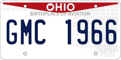 OH license plate GMC1966