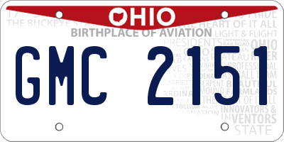 OH license plate GMC2151
