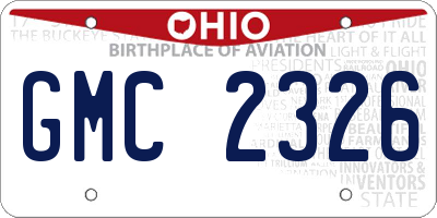OH license plate GMC2326