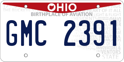OH license plate GMC2391