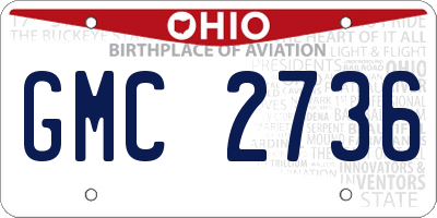 OH license plate GMC2736