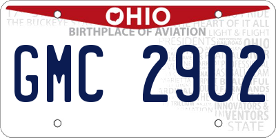 OH license plate GMC2902