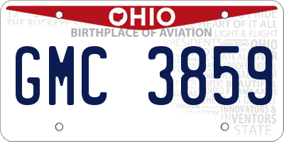 OH license plate GMC3859