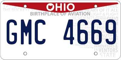 OH license plate GMC4669