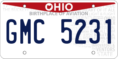 OH license plate GMC5231