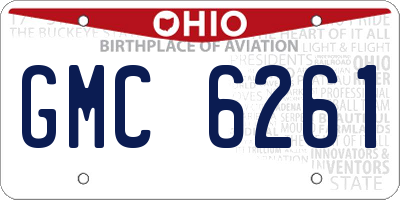 OH license plate GMC6261