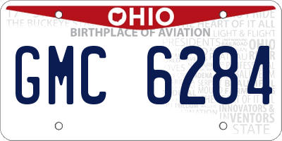 OH license plate GMC6284