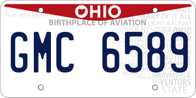 OH license plate GMC6589