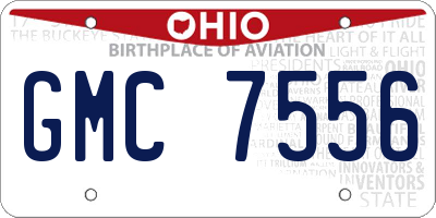 OH license plate GMC7556